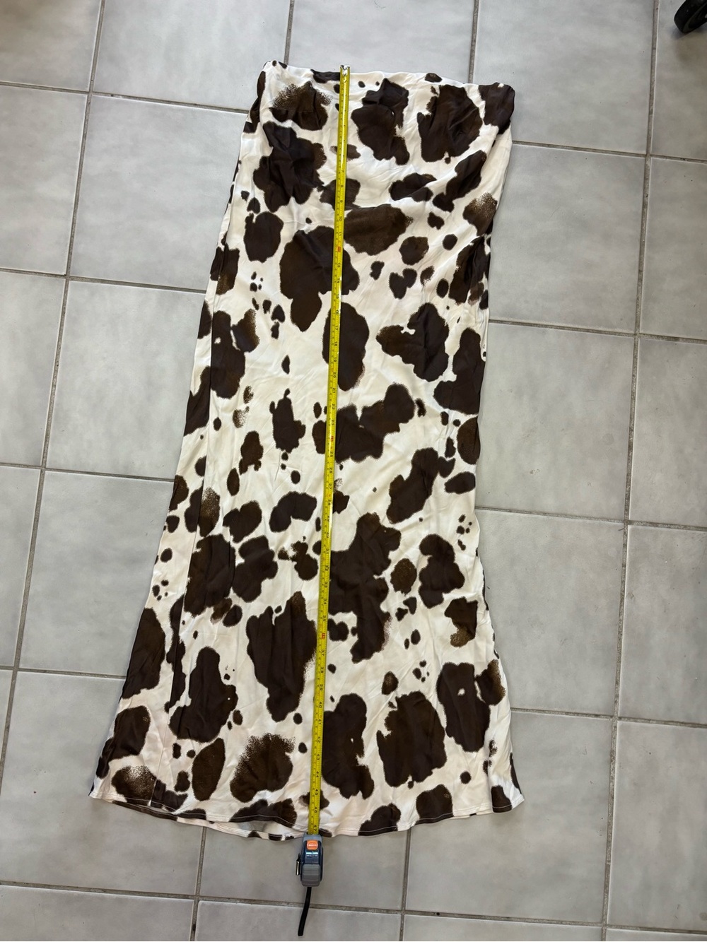 Anthropologie Tilda Cow Print Slip Maxi Dress - Picture 10 of 10